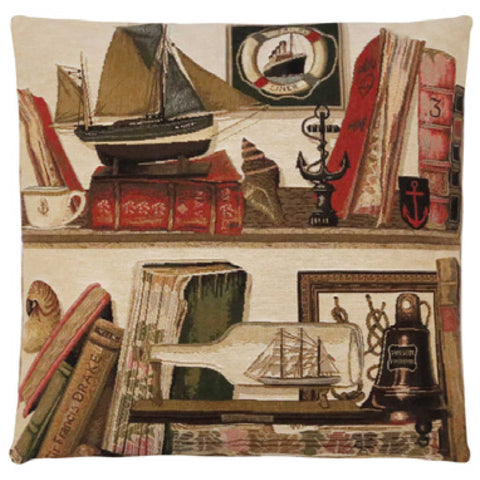 Nautical Library Cushion Cover