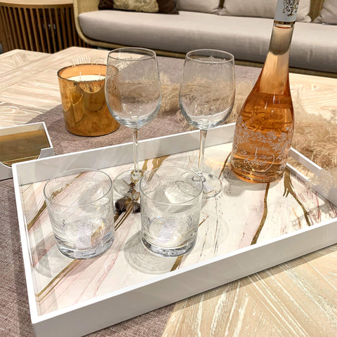 Gold Flower Lacquer Tray