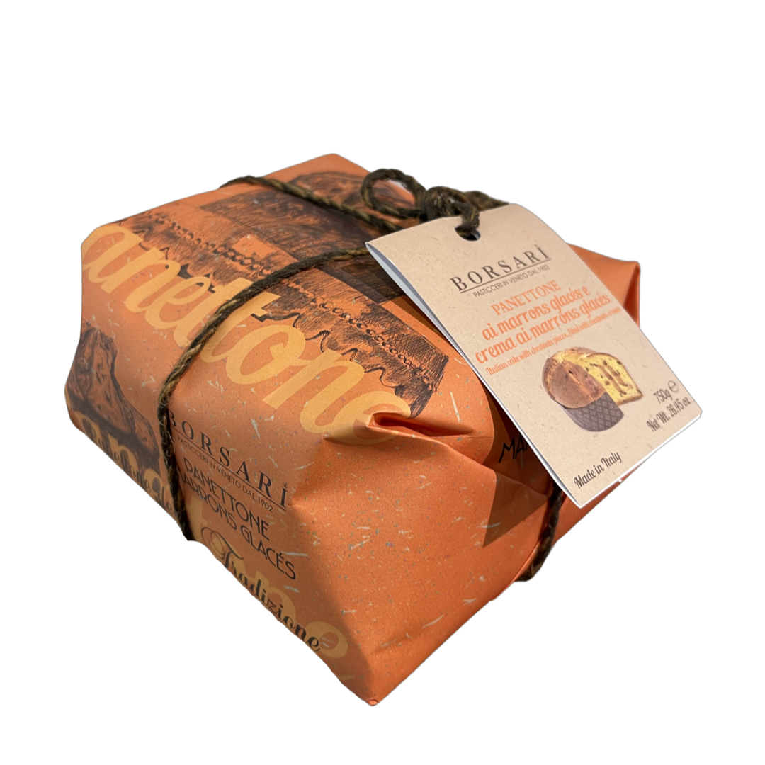 Borsari Chestnut Cream Panettone, Italian Christmas cake
