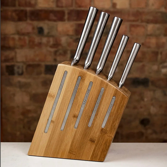 Laguiole Jean Dubost Kimono Bamboo Bloc Kitchen Knives (Set of 5)