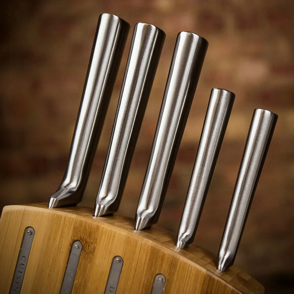 Laguiole Jean Dubost Kimono Bamboo Bloc Kitchen Knives (Set of 5), view 3