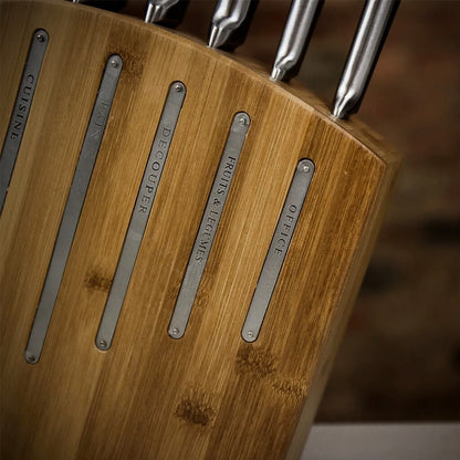 Laguiole Jean Dubost Kimono Bamboo Bloc Kitchen Knives (Set of 5), view 4