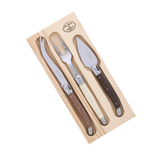 Laguiole Jean Dubost Cheese Set Open Box(Set of 3)(Parmesan Knife, Fork, Cheese Knife)