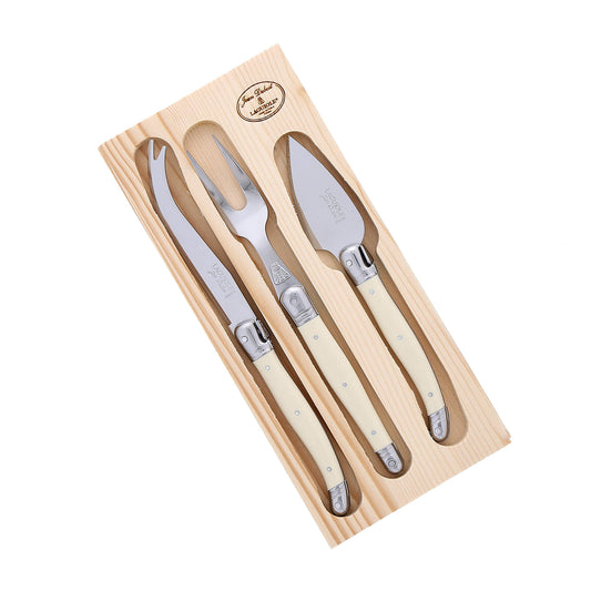 Laguiole Jean Dubost Cheese Set Open Box(Set of 3)(Parmesan Knife, Fork, Cheese Knife)