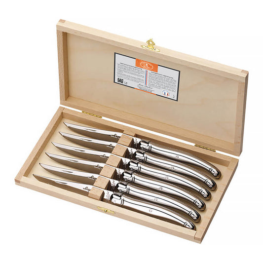 Laguiole Jean Dubost Steak  Knives 2.5mm Closed Box (Set of 6)