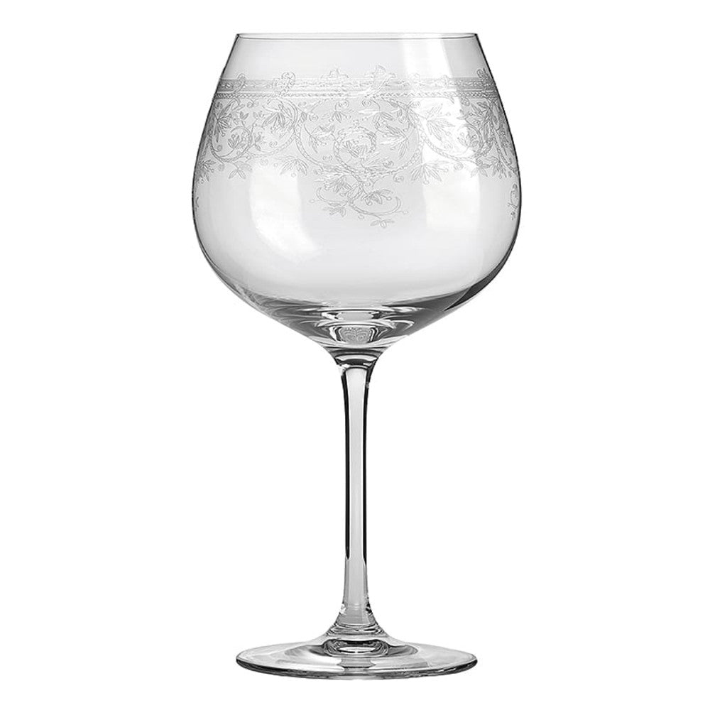 Paul Nagel Lucca Burgundy glass in etched crystal