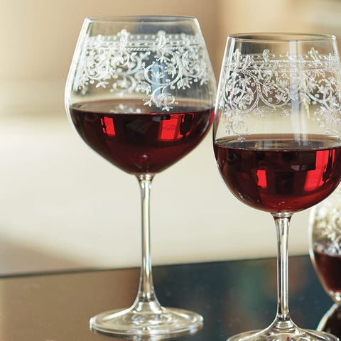 Lucca Burgundy Glass 650ml