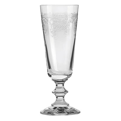 Paul Nagel Lucca Cafe flute 170ml, set of 6, in etched crystal