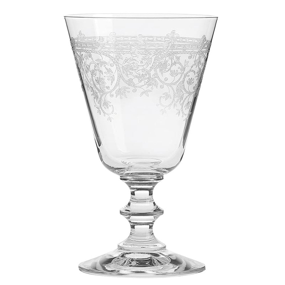Paul Nagel Lucca Cafe goblet, set of 6, in etched crystal