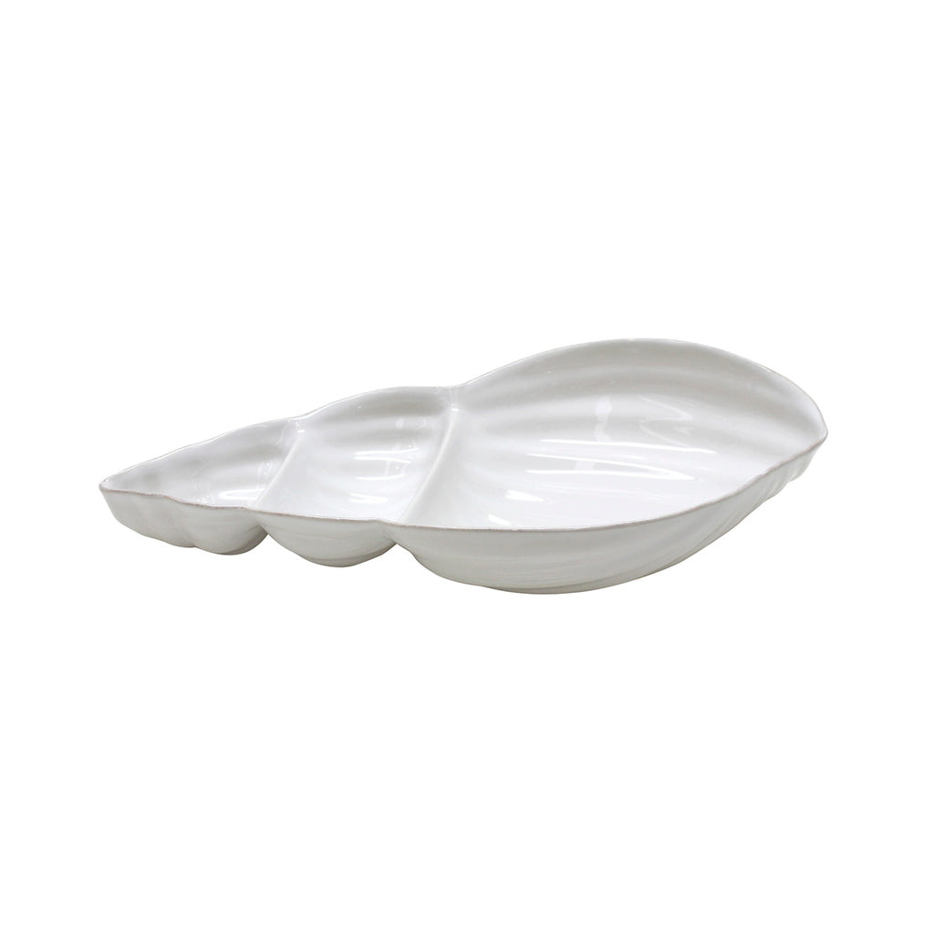 Costa Nova Aparte appetizer dish 40cm in white stoneware with three compartments