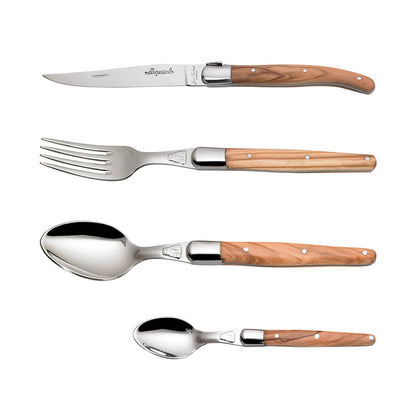 Laguiole Jean Dubost Olivewood Flatware Closed Box (Set of 24), view 3