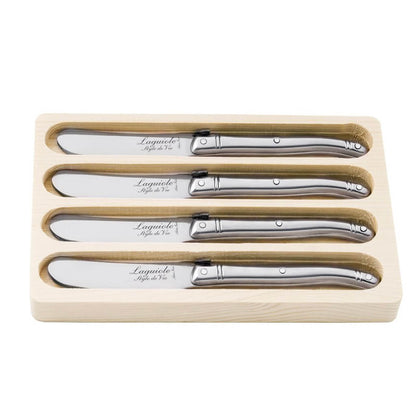 Laguiole Jean Dubost spreader set of 4 in open wood box – view 5