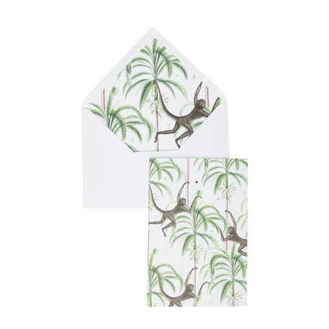 Greeting Card Swinging Monkeys